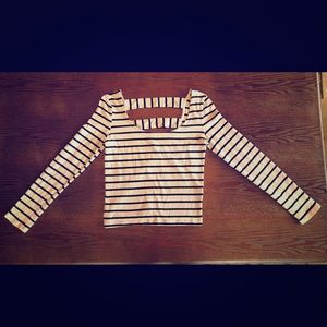 Blush Pink Long Sleeve Crop Top